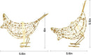 White Woven Bird Duo - Metal & Rattan Tabletop Sculptures, Modern Boho Decor with Detachable Memo Clips and Christmas Ornament (6x5.5x2.3in) by CozyNest Decor