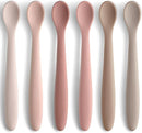 Silicone Baby Feeding Spoons, Training Spoon Self-feeding, First Stage Infant Soft-Tip Easy on Gums, Utensils Supplies, Dishwasher & Boil-proof, 6 Pack by TinyTreasures Baby Boutique