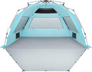 Oileus XX-Large Pop Up Beach Tent Sun Shelter for 5-6 Person Portable Sun Shade Instant Tent for Beach with Carrying Bag, Stakes, 6 Sand Pockets, Anti UV for Fishing Hiking Camping Sky Blue by TinyTreasures Baby Boutique