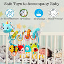 Stroller Toys, Car Seat Toys for Babies Infants 0-6 Months, Activity Spiral Plush Hanging Toy Gift for Baby Boys and Girls 0 3 6 12 Months Newborn Sensory Toy with Rattles Squeaker Music -Blue by TinyTreasures Baby Boutique