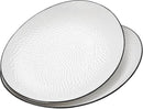 15" Large Serving Platter - Oval Large Serving Tray, Ceramic Serving Dish, White Platters for Serving Food, Appetizers, Entertaining, Party, Set of 2 by CozyNest Decor