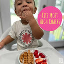 Elk and Friends Kids 7.8” Porcelain White Plates with Silicone Sleeves | Divided Plates | Suitable for Kids/Toddlers | Microwave & Dishwasher Safe | Non Slip | Snack Dishes… by TinyTreasures Baby Boutique