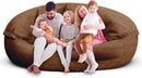 Bean Bag Chair for Adults 7FT,Soft Removable Cover for Teens/Girls Bedroom,Fluffy Giant Round Floor Beanbag Lounger Chairs (No Filler,Deep Coffee) by CozyNest Decor