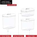 DWËLLZA KITCHEN Airtight Food Storage Containers - Pantry Snacks Kitchen Container, Baking Supplies, 4LB Sugar & Flour Canister - 4 Pc Set All Same Size - Clear Plastic BPA-Free - Keeps Fresh & Dry by CozyNest Decor
