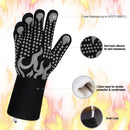 Comsmart BBQ Gloves, 1472 Degree F Heat Resistant Grilling Gloves Silicone Non-Slip Oven Gloves Long Kitchen Gloves for Barbecue, Cooking, Baking, Cutting(Gray) by GreenHaven Gardens