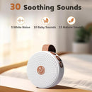 Sound Machine Mini Portable Baby White Noise Machine with 30 Soothing Sounds for Kids Adults Auto-Off Timer 32 Volume Levels Rechargeable Brown Noise Sleep Machine for Home Office Privacy and Travel by TinyTreasures Baby Boutique