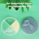 Accmor Baby Formula Dispenser On The Go, Non-Spill Rotating Four-Compartment Formula Container to Go, Milk Powder Kids Snack Container for Infant Toddler Travel Outdoor, Blue, 2 Pack by TinyTreasures Baby Boutique