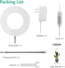 LORDEM Full Spectrum LED Grow Lights, Brightness Adjustable Plant Lamps with Auto On/Off Timer, Height Adjustable Growing Lights for Indoor Plants, Pack of 2 by GreenHaven Gardens