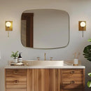 ANDY STAR 30x36” Gold Bathroom Mirror, Oblong Brass Mirror with Stainless Steel Metal Frame, Brushed Gold Oval Vanity Mirror for Over Sink, Modern Anti Rust Wall Mounted by CozyNest Decor