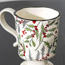 360ml -12.17oz Painted Cherry Fruit Ceramic Mug - Cute irish Coffee Glasses for Latte, Espresso - Gift for Women, Dishwasher Safe by CozyNest Decor