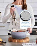 Handblender with Plug,Immersion Blender Handheld, Heavy-Duty Copper Motor, Detachable Stainless Blade Dishwasher Safe, 2 Modes with Pulse,Infinitely Variable Speed, Space-Saving Design by TinyTreasures Baby Boutique