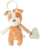 Copper Pearl On-The-Go Plush: Clip On Baby Toys for Travel, Soft Puppy Stuffed Animal with Teether for Sensory Development - Pepper Puppy by TinyTreasures Baby Boutique
