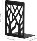 Metal Bookends Black 6 Pair - Heavy Duty Book Stoppers for Shelves - Decorative Book Ends by CozyNest Decor