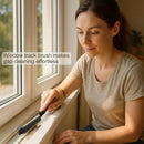 [7-Pack] Hard Bristle Crevice Cleaning Brush - Grout & Gap Crevice Brush for Window Tracks, Bathroom Corners, Kitchen Sink -Ergonomic Curved Handle Protects Hands, Cleaning Products Essential by CozyNest Decor