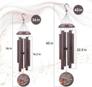 Personalized Memorial Wind Chimes Outdoor, Cardinal Commemorative Gifts for Loss of Loved One, 36Inch Customized Sympathy Wind Chimes Deep Tone, Condolences Gifts for Funeral by CozyNest Decor