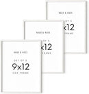 HAUS AND HUES Set of 3 9x12 Picture Frame - 9x12 Frame Wooden Picture Frames, 9 X 12 Frame Natural Wood Picture Frames, 12x9 Picture Frame Set Wooden Frames, 9 X 12 Picture Frame (White Oak Frame) by CozyNest Decor