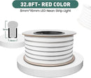 GZBtech Flexible LED Neon Rope Lights 33FT,AC 110-120V Waterproof Strip Light, 120 LEDs/M Cuttable Connectable Neon Lighting for Indoor Outdoor Home Decor/Commercial Building Use-Red 10M by CozyNest Decor