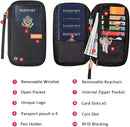 defway Passport Holder Travel Wallet - Family Passport Holder of 4, RFID Blocking Passport Wallet for Men Women, Travel Essentials for Flying, BLACK by TinyTreasures Baby Boutique