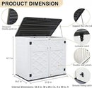 KINYING Larger Outdoor Storage Shed Weather Resistance, Horizontal Outdoor Storage Box Waterproof for Garden, Patios, Backyards, 48 Cu.ft Capacity for Garbage Cans, Lawn Mower, Garden Tools by GreenHaven Gardens