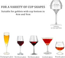 Wine Glass Rack - Under Cabinet Stemware Wine Glass Holder Glasses Storage Hanger 2 Pack Metal Organizer for Bar Kitchen Gold by CozyNest Decor