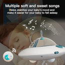 Baby Musical Crib Mobile with Night Lights and Relaxing Music,Hanging Rotating Animals Rattles,Stars Projection,Remote Control,for Boy Girl Newborn Baby Toys（Blue） by TinyTreasures Baby Boutique