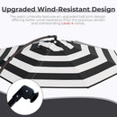 Grand patio 12FT Outdoor Round Offset Umbrella Large Patio Aluminum Cantilever Umbrella with Base for Garden Deck Poolside (Black & White, 12 FT) by GreenHaven Gardens