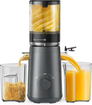 Juicer Machines, TUUMIIST Cold Press Juicer with 5.3" Extra Large Feed Chute Fit Whole Fruits & Vegetables Easy to Clean, High Juice Yield, BPA Free (Gun Grey) by CozyNest Decor