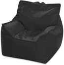 Posh Creations Bean Bag Chair Structured Comfy Seat Use for Gaming, Reading and Watching TV, Newport, Black by TinyTreasures Baby Boutique