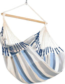 LA SIESTA® - Large Comfort Domingo Hammock Swing Chair - Weather & Tear Resistant Hanging Hammock Chair - Indoor Outdoor Hammock Chair Swing - Patio Porch Bedroom Hanging Chair - Max 285 Lbs, Sea Salt by GreenHaven Gardens