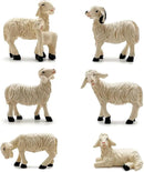 Miniature Garden Figurines Set of 6 Sheep Statues - Outdoor Decor Art for Fall Winter - Patio, Lawn, Yard Decoration - Housewarming Gift (Sheep) by CozyNest Decor