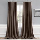 MIULEE Chocolate Brown Back Tab Blackout Curtains 102 Inch Long 2 Panels Set for Bedroom, Rod Pocket/Pinch Pleated Thermal Insulated Living Room Darkening Light Blocking Floor to Ceiling Drapes by TinyTreasures Baby Boutique