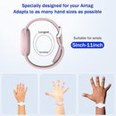 R-fun Waterproof for Air Tag Bracelets [2 Pack] Compatible with Apple Air Tag Finders with Soft Silicone,Anti Lost GPS Item Finders Case Cover,White/Pink by TinyTreasures Baby Boutique