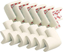 12 Pack Corner Protector Baby Proofing Edge and Corner Guards, Soft Safety Pre-Taped Rubber Foam Furniture Bumpers for Fireplace, Table, Stair, Cabinet (Off White) by TinyTreasures Baby Boutique