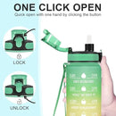 Enerbone Water Bottle, Leakproof BPA & Toxic Free, Motivational Water Bottle with Times to Drink and Straw, Fitness Sports Water Bottle with Strap for Office, Gym, Outdoor Sports by CozyNest Decor