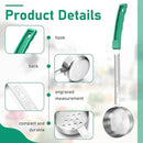 16 Pcs Portion Control Serving Spoons, Restaurant Measuring Serving Ladle Utensils, Portion Control Slotted Scoops for Weight Loss, Solid and Perforated Scoops(Green,4 oz) by CozyNest Decor