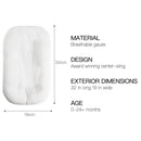Baby Lounger - Snuggle Cozy Me Infant Lounger for Newborns | Breathable & Soft, Portable Awake-Time Pad, Essential Baby Gift- Natural (Lounger Cover Included) by TinyTreasures Baby Boutique
