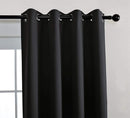 MIUCO Room Darkening Texture Look Blackout Curtain Panels for Office Set of 2 52x95 Inch Long Black by TinyTreasures Baby Boutique