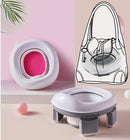 Kids Travel Potty | Foldable Car Potty | Potty Training Toilet w/Travel Bag & Potty Liners for Indoor and Outdoor (Gray) by TinyTreasures Baby Boutique