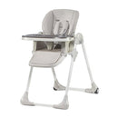 Kinderkraft Highchair Yummy, Baby Chair, Ergonomic, Comfortable, Reclining, Foldable, with Ajustable Height, Footrest, Detachable Double Tray, for Toddler, from 6 Month to 3 Years, Gray by TinyTreasures Baby Boutique