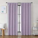 Simplebrand Ava Lilac Blackout Curtains for Bedroom 84 Inch Length 2 Panels Set, Solid Thermal Insulated Privacy Nursery Window Treatment Curtains Blackout Drapes, W40 x L84 Inch, Lilac by TinyTreasures Baby Boutique