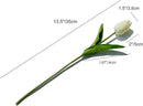 Mandy's Artificial Tulips 28 Stems Cream PU Faux Flowers for Wedding Home Decor 13.5 Inch by CozyNest Decor