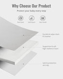Blissful Diary Vegan Leather Baby Play Mat, 50x50 Thicken Foam Cushioned & Waterproof Playpen Mat for Infants and Toddlers, Stylish and Just Wipe-Clean Playmat for Baby Play on Floor, Light Gray by TinyTreasures Baby Boutique