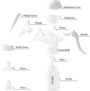 NCVI Manual Breast Pump for Breastfeeding Small Nipple, 20mm Silicone Soft Flange Single Hand Held Pump Breast Milk 4oz, BPA-Free with Two Kinds of Suction Adjusted Suitable for 17/18/19/20mm Nipples by TinyTreasures Baby Boutique