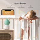 BOIFUN 2K WiFi Baby Monitor with Camera and Audio,Smartphone APP, Colorful Night Light, Smart AI Motion & Sound & Humidity & Temperature Detection, Auto Tracking,5-Inch Monitor Control, Night Vision by TinyTreasures Baby Boutique