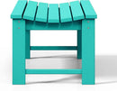 WestinTrends Malibu Outdoor Bench, All Weather Resistant Poly Lumber Backless Patio Garden Bench, Adirondack Curved Bench Seat for Comfort, Turquoise by GreenHaven Gardens