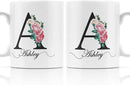 Personalized Monogrammed Mug for Women with Name and Initial - Custom Monogram Coffee Mugs - Initial Mugs - Mother's Day Gifts, Birthday Gift for Woman - Bridesmaid Mug by TinyTreasures Baby Boutique
