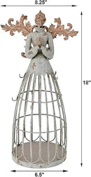 Morning View Metal Praying Angel Garden Statue Decor for Yard Art Outdoor Standing Large Angel Decorations Antique Patio Patio Lawn Holiday Christmas 18 Inches Tall by GreenHaven Gardens