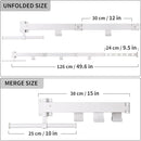 Wall Mounted Clothes Drying Rack,Drying Rack Clothing Wall Mount with Foldable Features(Tri-Fold),Space Saver,Wall Mounted Drying Rack for Laundry Balcony Bathroom (White) by CozyNest Decor