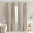 MIULEE Taupe Back Tab Blackout Curtains 72 Inches Long 2 Panels Set for Living Room Bedroom Privacy, Rod Pocket/Pinch Pleat Thermal Insulated Room Darkening Pleated Light Blocking Drapes by TinyTreasures Baby Boutique