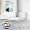 Forbena 24 Inch White Floating Shelves for Wall Set of 4, Wood Nursery Book Shelves for Kids Bedroom, Long Picture Ledge Shelf with Lip for Living Room Bathroom Office and Baby Wall Bookshelf by TinyTreasures Baby Boutique